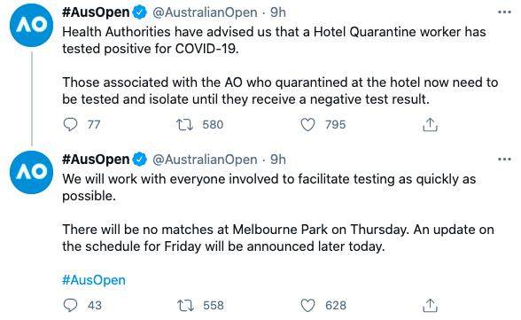 2026世界杯赛程安排-澳网球员酒店工作人员感染新冠 热身赛暂被叫停